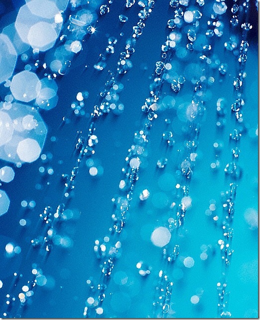 Blue water drops